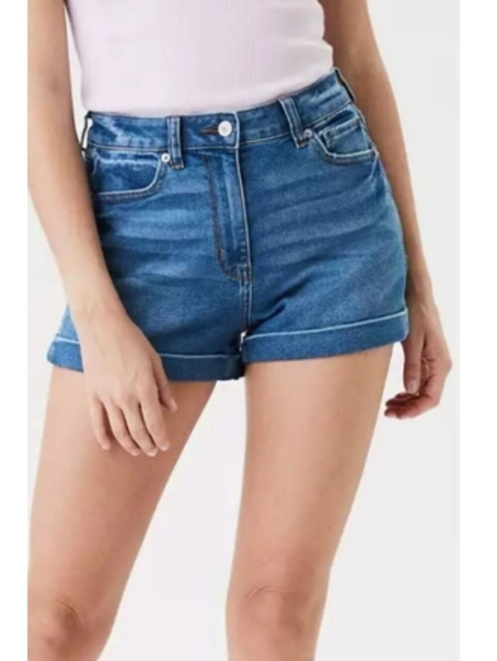 AEO American Eagle Outfitters High Waist Pleated Mom Shorts Sz 16